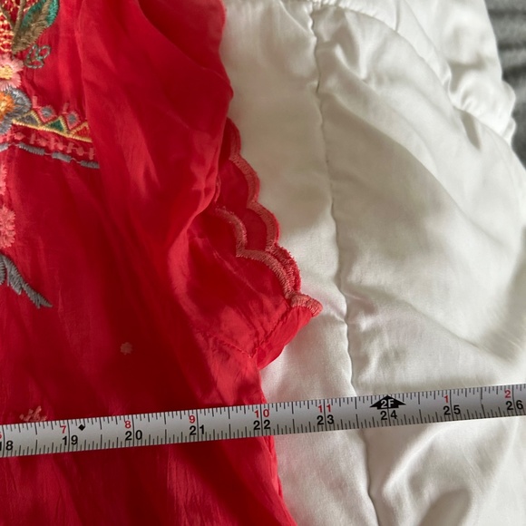 Johnny Was Short Sleeve Tunic Silk and Embroidery XL - Picture 3 of 3